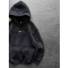 NK YIKAMA 3 İPLİK ŞARDONLU KAPÜŞONLU SWEAT SİYAH