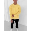 OVERSİZE KALIP TRİKO KAZAK SARI