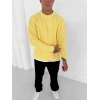 OVERSİZE KALIP TRİKO KAZAK SARI