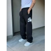 ÖZEL SERİ BÜYÜK BASKI STW PAÇA AYARLANABİLİR BAGGY EŞOFMAN ALTI SİYAH