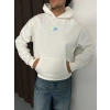 ÖZEL SERİ NK HOLOGRAM BASKI OVERSİZE KAPÜŞONLU SWEAT BEYAZ