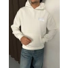 ÖZEL SERİ NK REFLEKTÖRLÜ OVERSİZE KAPÜŞONLU SWEAT BEYAZ