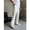 ÖZEL TASARIM FUL NAKIŞ EŞOFMAN ALTI  KREM