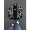 PARİS DİO NAKIŞ 3 İPLİK PAMUKLU YAKALI SWEAT SİYAH