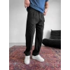 PİLE DETAY BAGGY KALIP PANTOLON SİYAH