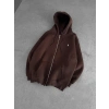 PLO 3 İPLİK PAMUKLU HIRKA KAHVE