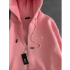 PLO 3 İPLİK PAMUKLU HIRKA PEMBE