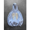 PULLU KANAT 3 İPLİK PAMUKLU KUMAŞ SWEAT GRİ