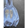 PULLU KANAT 3 İPLİK PAMUKLU KUMAŞ SWEAT GRİ