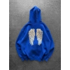 PULLU KANAT 3 İPLİK PAMUKLU KUMAŞ SWEAT MAVİ