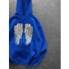 PULLU KANAT 3 İPLİK PAMUKLU KUMAŞ SWEAT MAVİ