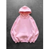 PULLU KANAT 3 İPLİK PAMUKLU KUMAŞ SWEAT PEMBE