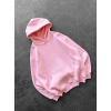 PULLU KANAT 3 İPLİK PAMUKLU KUMAŞ SWEAT PEMBE