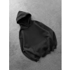 PULLU KANAT 3 İPLİK PAMUKLU KUMAŞ SWEAT SİYAH