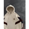 RMA 3 İPLİK PARCALI ŞARDONLU KAPÜŞONLU SWEAT KREM