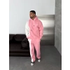 SERİT NK OVERSİZE 3 İPLİK PAMUKLU TAKIM PEMBE