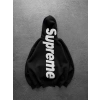 SIRT FUL SUP 3 İPLİK PAMUKLU KUMAŞ SWEAT SİYAH