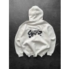 STW KAPÜŞONLU OVERSİZE CAM SWEAT BEYAZ