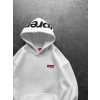 SUP BASKI 3 İPLİK PAMUKLU KUMAŞ OVERSİZE SWEAT BEYAZ