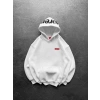 SUP BASKI 3 İPLİK PAMUKLU KUMAŞ OVERSİZE SWEAT BEYAZ