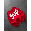 SUP BOXY KALIP 3 İPLİK PAMUKLU SWEAT KIRMIZI