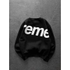 SUP BOXY KALIP 3 İPLİK PAMUKLU SWEAT SİYAH