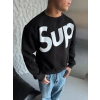 SUP BOXY KALIP 3 İPLİK PAMUKLU SWEAT SİYAH