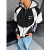 SWOSH FULL PARCALI NK 3 İPLİK KAPÜŞONLU HIRKA SİYAH