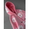 TEARS BASKI OVERSİZE HIRKA PEMBE