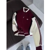 TRİKO ÇİFT FERMUAR AD HIRKA BORDO