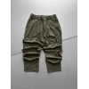 WE11 KUMAŞ BAGGY PILELI PANTOLON YEŞİL