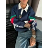 YANLARDAN PARÇALI İTALY POLO YAKA SWEAT LACİ