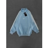 YARIM FERMUAR NK FUL BİYELİ OVERSİZE SWEAT BEBEMAVİ