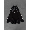 YARIM FERMUAR NK FUL BİYELİ OVERSİZE SWEAT SİYAH