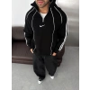 YARIM FERMUAR NK FUL BİYELİ OVERSİZE SWEAT SİYAH