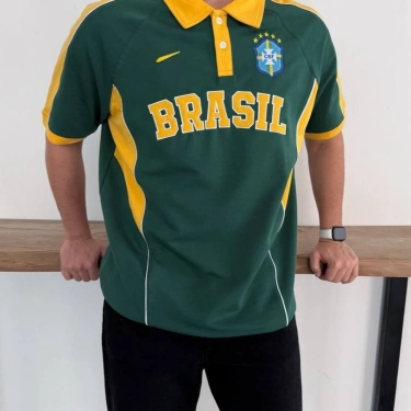 BRSL Unisex Oversize Tshirt-Yeşil