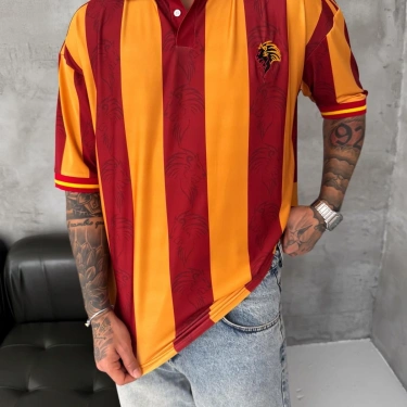 Taraftar Oversize Tshirt-Sarı Kırmızı