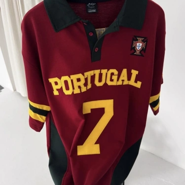 7 Nakışlı Oversize Unisex Tişört - Bordo