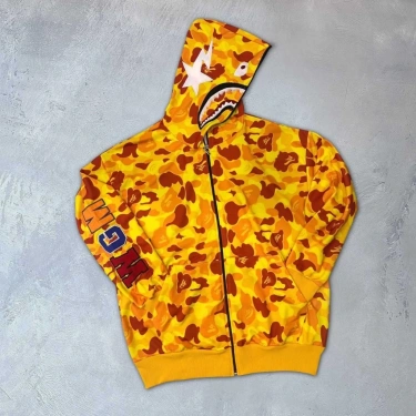 BapeShark Unisex Hırka-Sarı