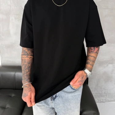 Basic Oversize Unisex Tshirt - Siyah