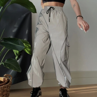 Full Reflektör Unisex Paraşüt Pantolon