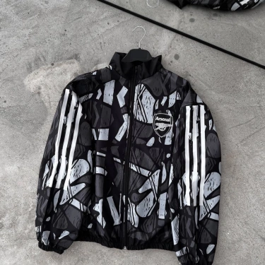 Kol Çizgili Unisex Paraşüt Ceket