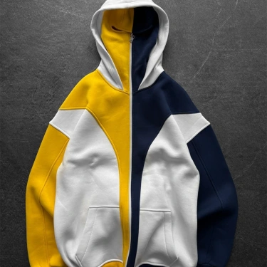 Maskeli Taraftar Şardonlu Hoodie-Sarı Lacivert