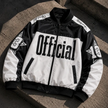 Official White Unisex Bomber Ceket