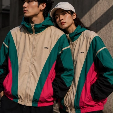 Pink Parçalı Unisex Bomber Ceket