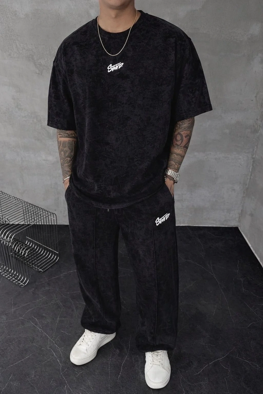 SW Yıkamalı Unisex Eşofman Takımı