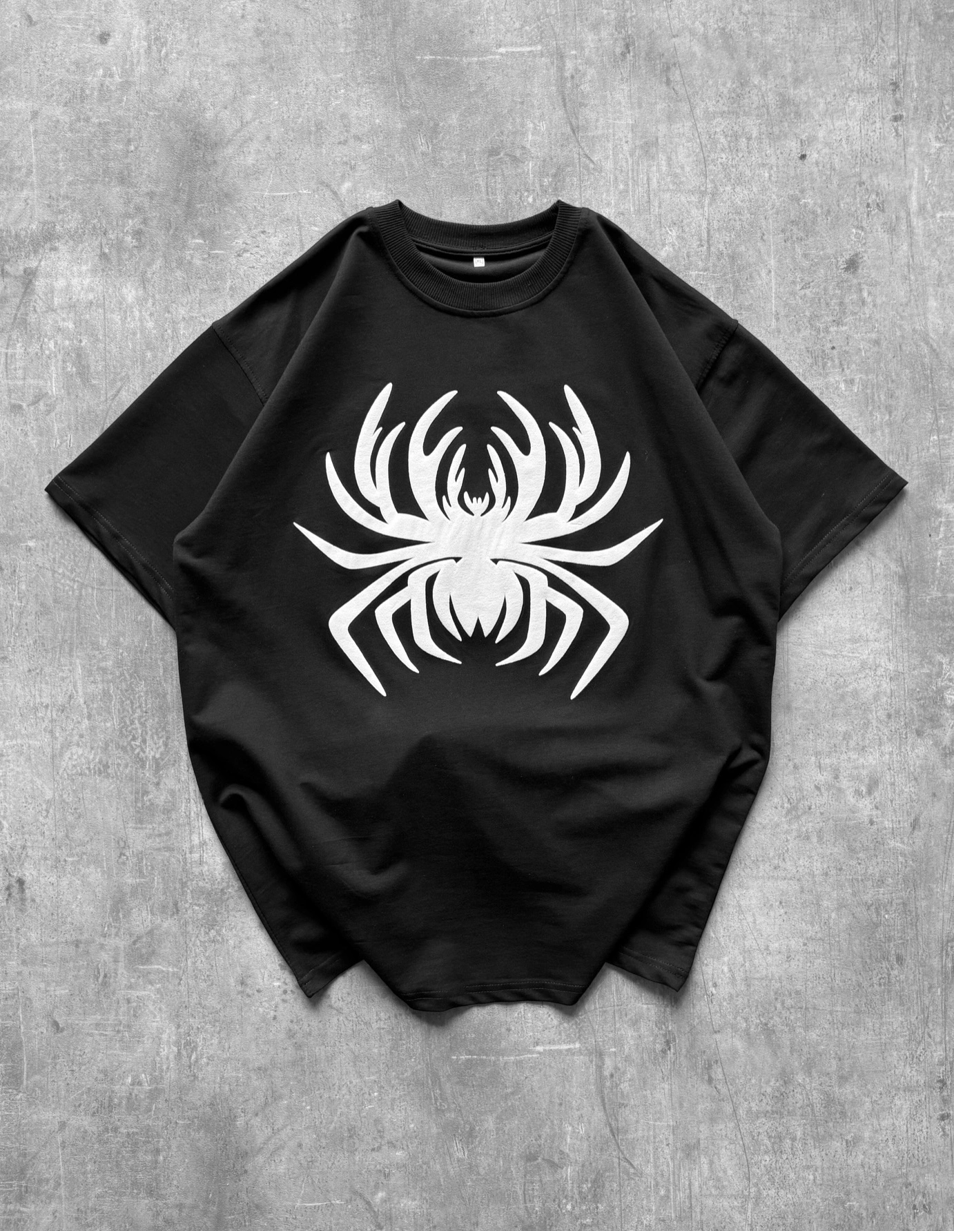 Spider Oversize Unisex Tişört - Siyah
