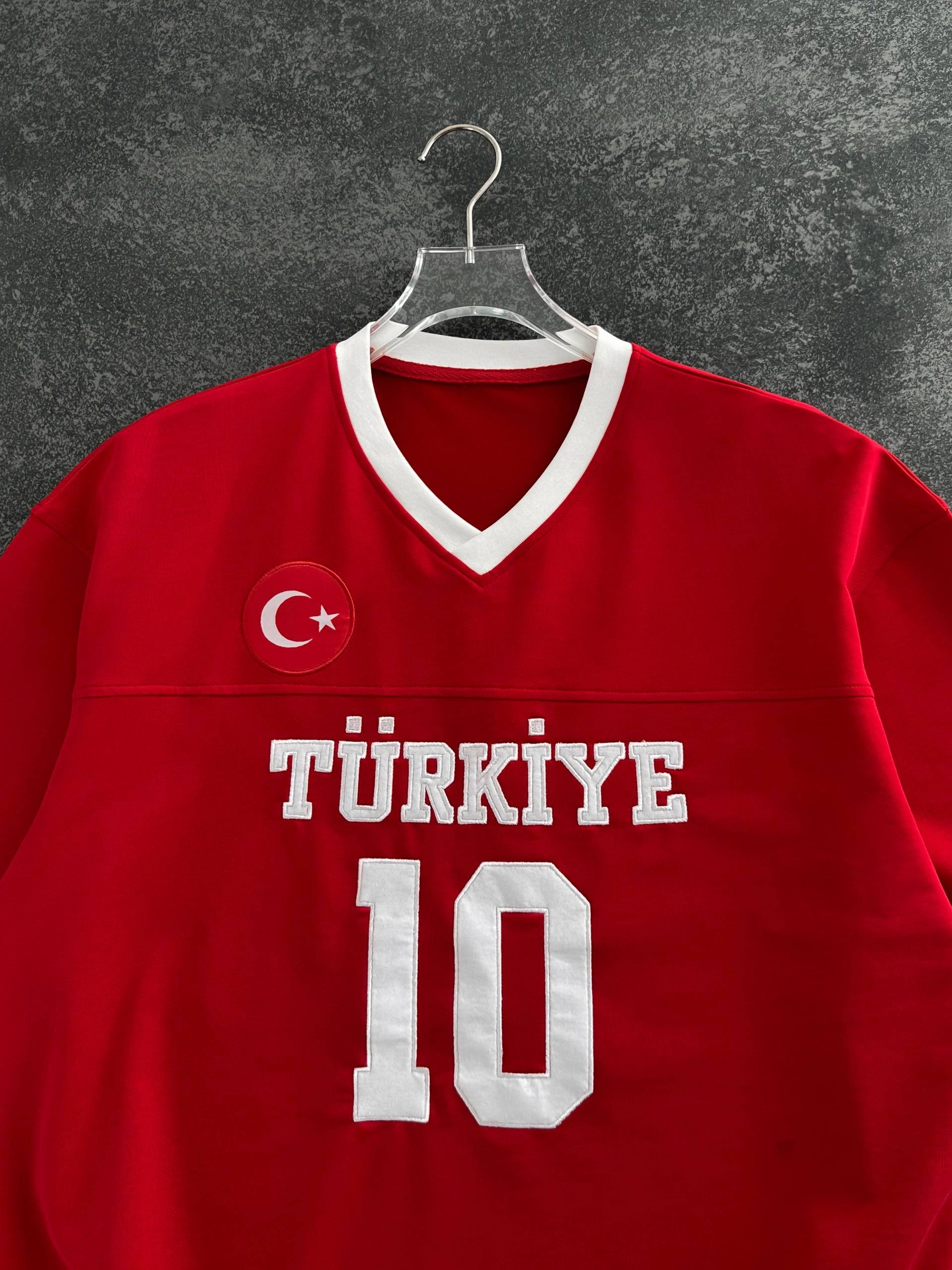 TR 10 Unisex Oversize Tshirt-Kırmızı