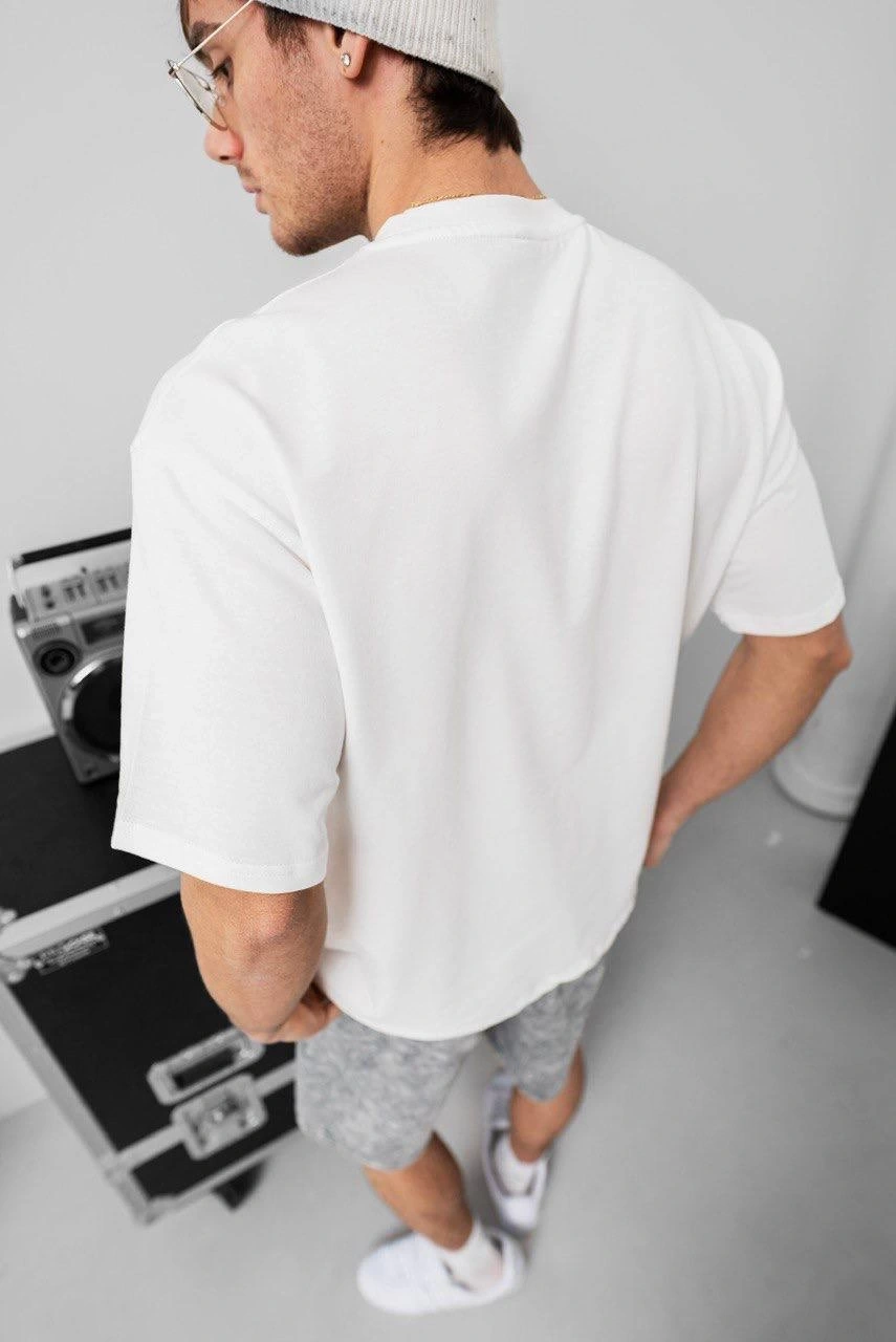 Basic Oversize Unisex Tshirt - Beyaz