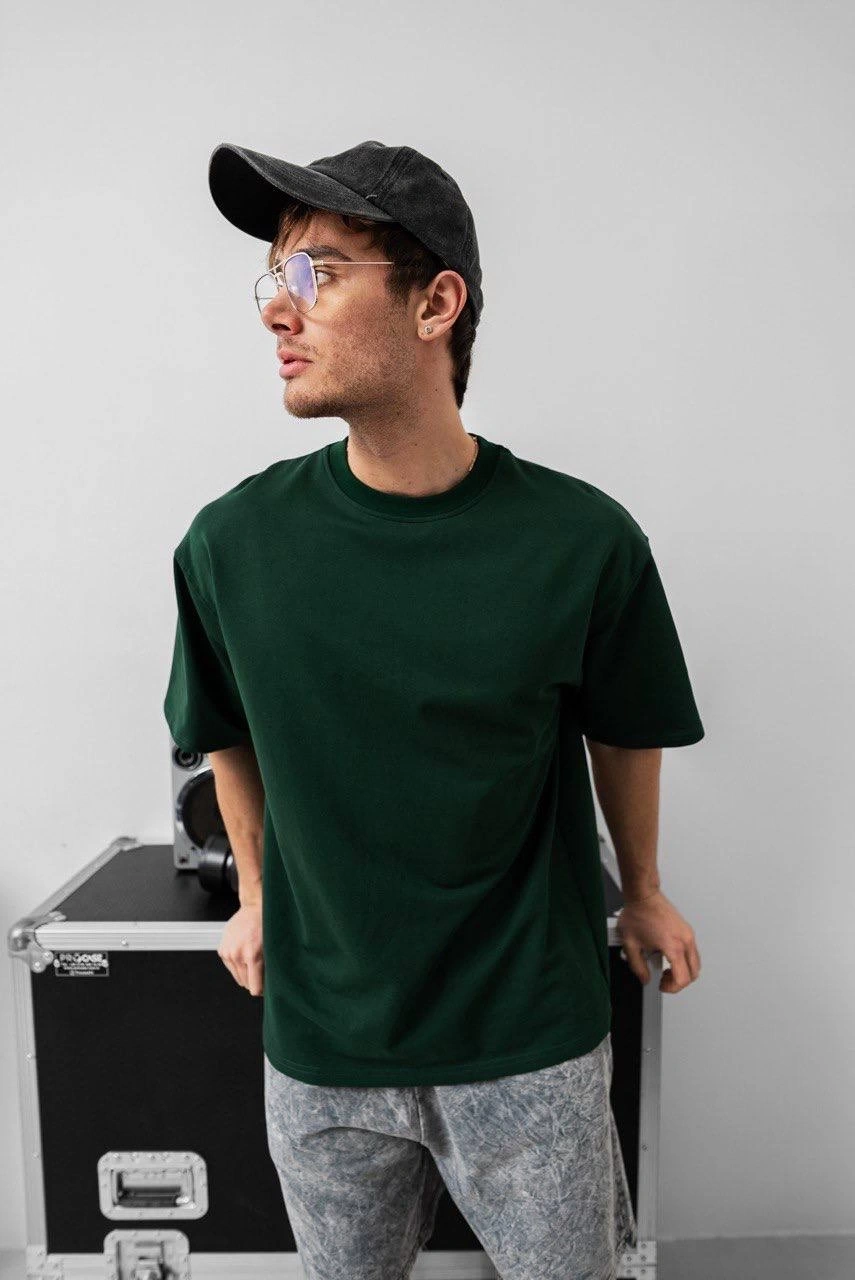 Basic Oversize Unisex Tshirt - Yeşil